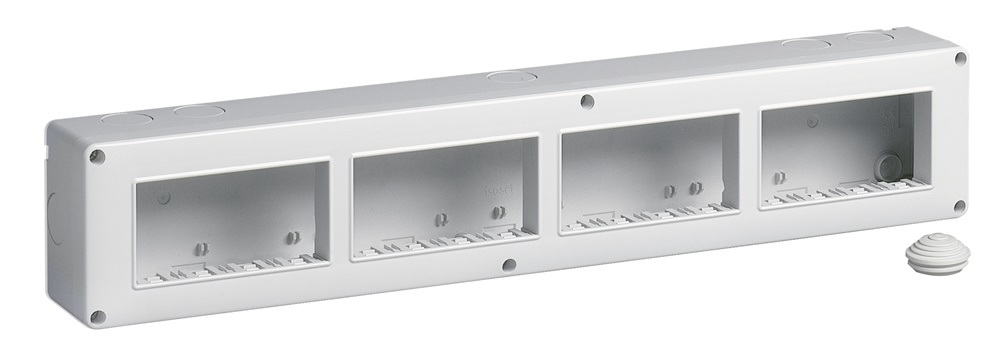 Contenitore IP40 16 moduli orizzontale per Eikon Arké Plana parete