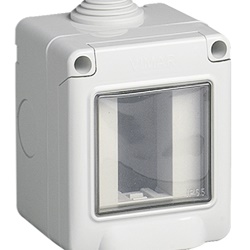 Contenitore da parete IP55 1 modulo Eikon Arké Plana protezione elettrica