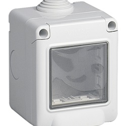 Contenitore IP55 da parete 2 moduli per Eikon Arké Plana protezione elevata