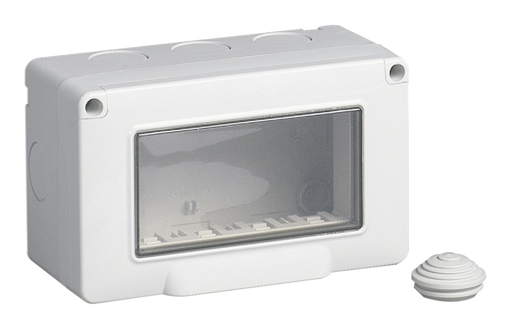 Contenitore da parete IP55 4 moduli Eikon Arké Plana protezione alta