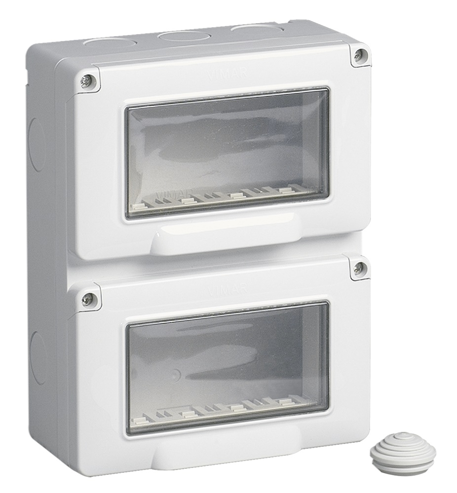 Contenitore IP55 8 moduli 4x2 verticale per installazione a parete