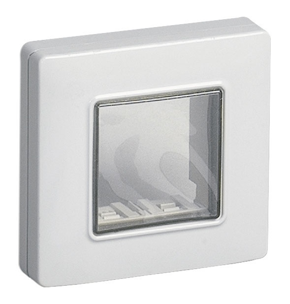 Calotta IP55 2 moduli con viti grigio RAL 7035 per parete incasso Eikon Arké Plana