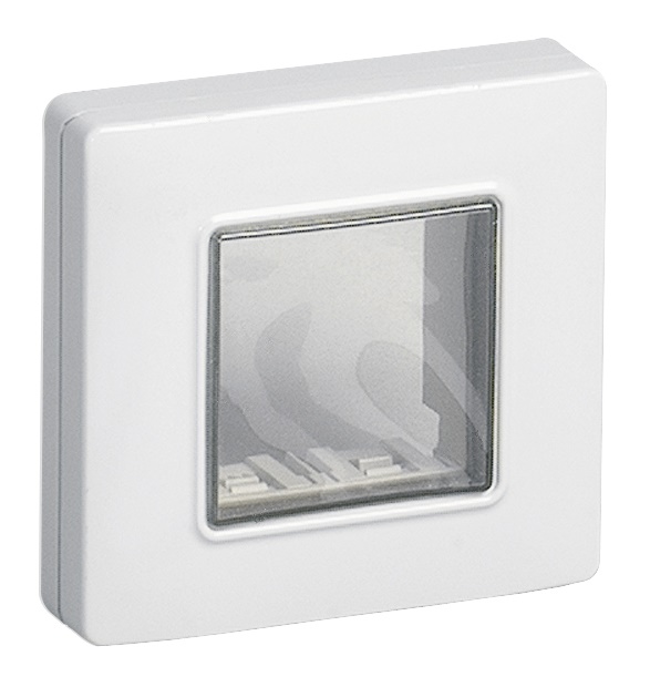 Calotta parete IP55 2 moduli Eikon Arké Plana bianco con viti