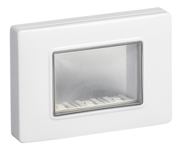 Calotta da parete IP55 a 3 Moduli con viti bianco Plana 