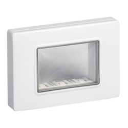 Calotta da parete IP55 a 3 Moduli con viti bianco Plana 