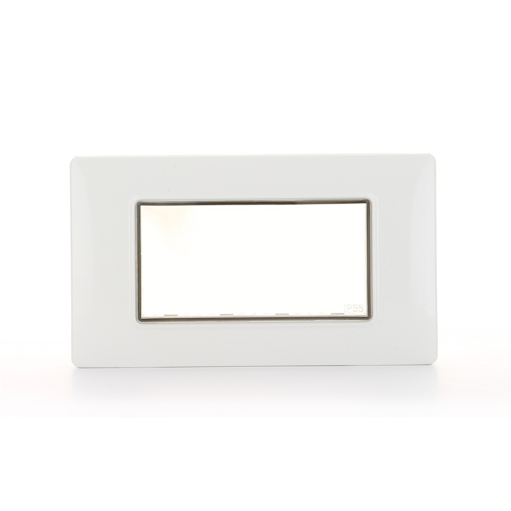 Calotta da parete IP55 4 Moduli con viti bianco Plana 