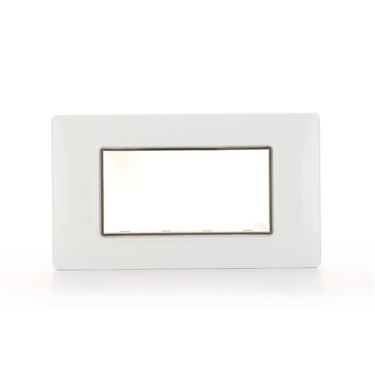 Calotta da parete IP55 4 Moduli con viti bianco Plana 