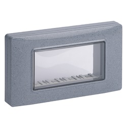 Calotta IP55 4M +viti grigio granito Plana 