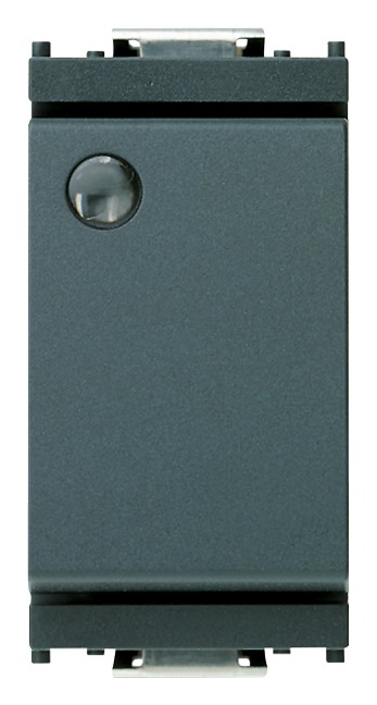 Deviatore 1P 16AX luminoso grigio per segnalazione elettrica 250V max 200W