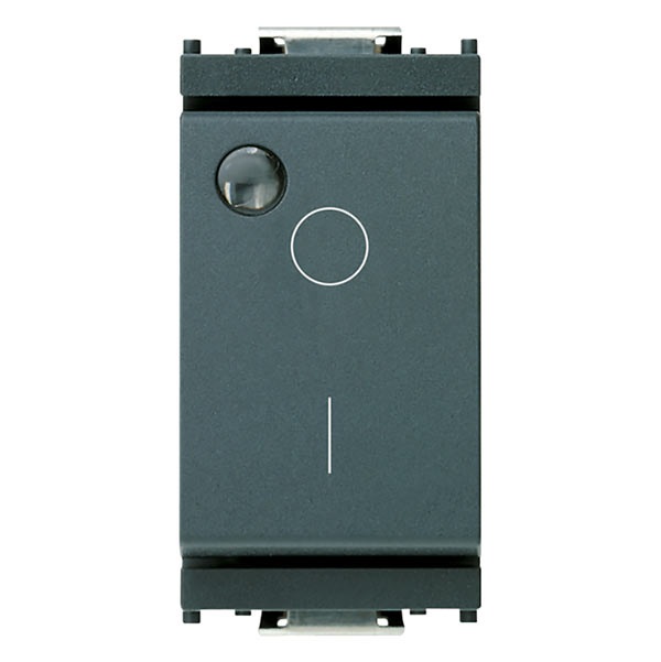 Interruttore 2P 16AX lum.so grigio Idea 