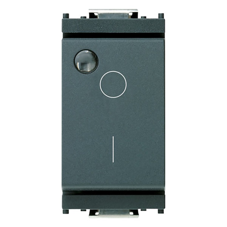 Interruttore 2P 16AX lum.so grigio Idea 