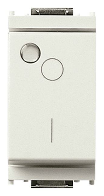 Interruttore 2P 16AX luminoso bianco per segnalazione lampade fino 200W
