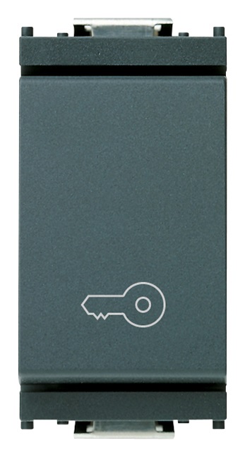 Pulsante 1P NO 10A chiave grigio Idea 