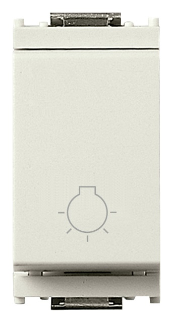 Pulsante 1P NO 10A luce bianco per impianti elettrici domestici e industriali