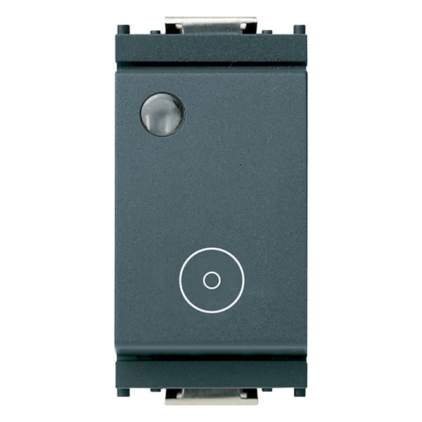 Pulsante 1PNC 10A generico lum.so grigio Idea 