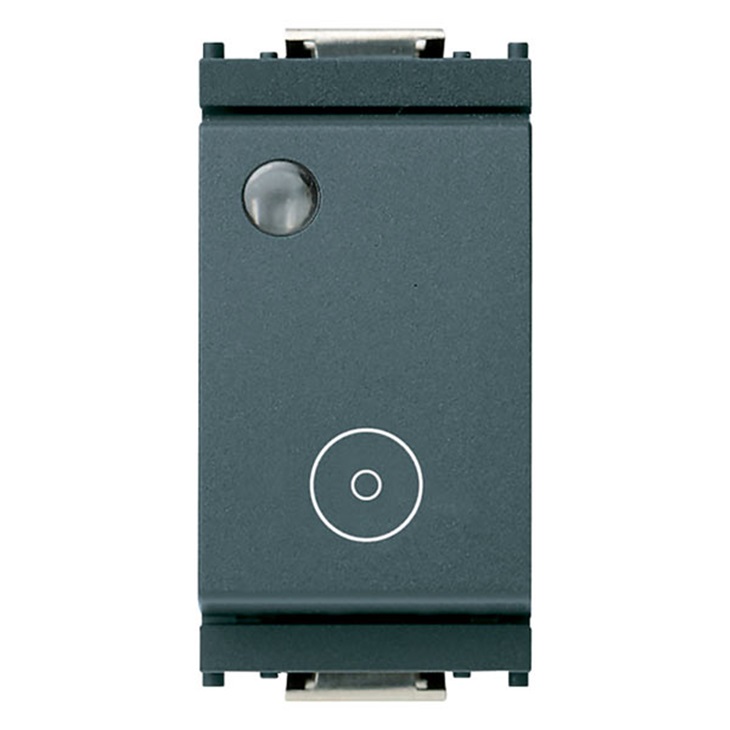 Pulsante 1PNC 10A generico lum.so grigio Idea 