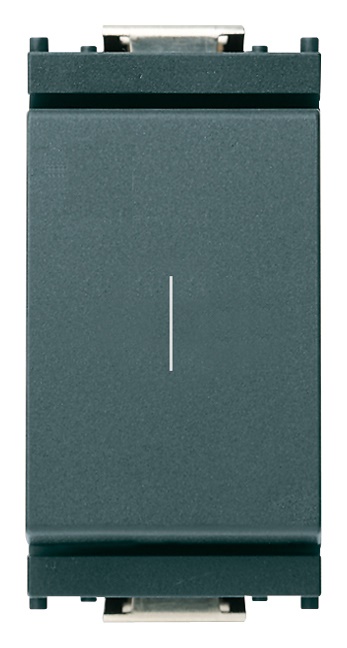 Pulsante 1P NO 16A 250V grigio per comando elettrico industriale