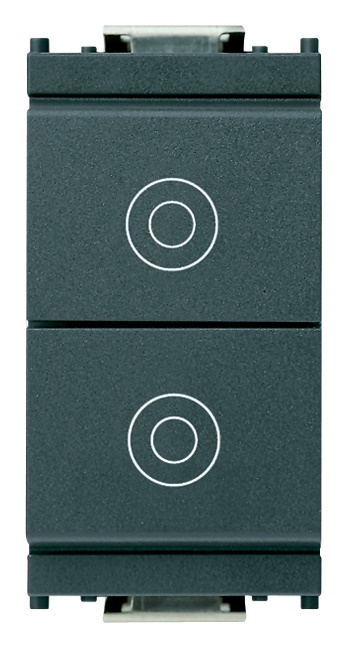 Pulsanti doppio 1P NO 10A 250V grigio uso elettrico controllo semplice circuiti