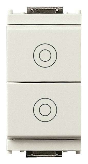 Due pulsanti 1P NO 10A bianco Idea 