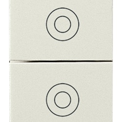 Due pulsanti 1P NO 10A 250V bianco per comando elettrico doppio circuito