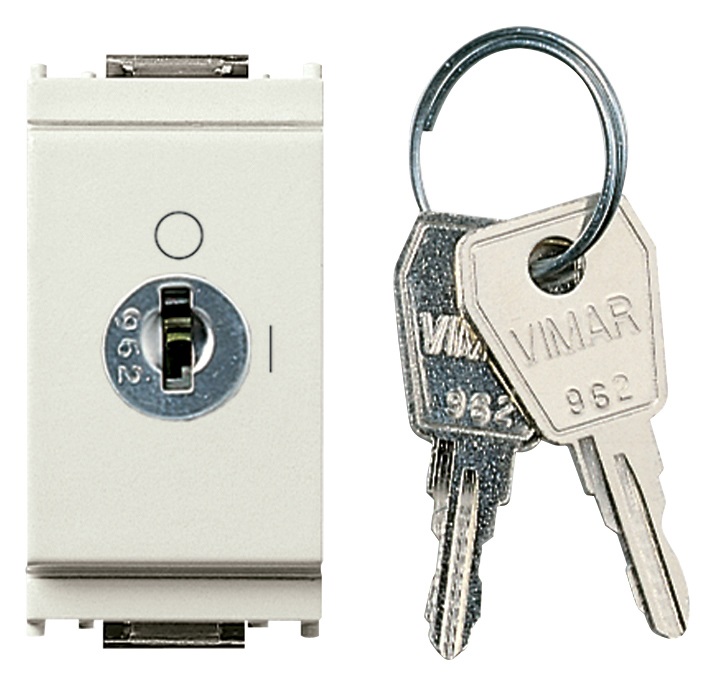 Interruttore 2P 16AX +chiave bianco Idea 