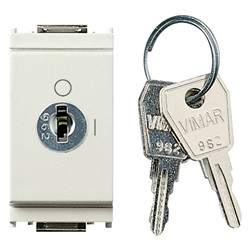 Interruttore 2P 16AX +chiave bianco Idea 