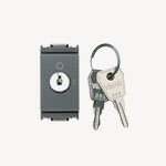 Interruttore 2P 16(3)A chiave unificata grigio montaggio indipendente IP20