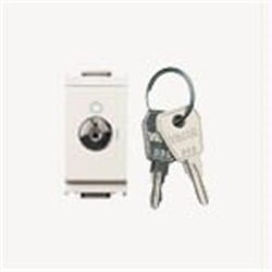 Interruttore 2P 16AX +chiave unif.bianco Idea 