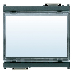 Pulsante targhetta 1P NO 10A 12-24V grigio per lampada siluro 12-24V 3W 2 moduli