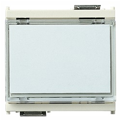 Pulsante targh. 1P NO 10A 12-24V bianco Idea 