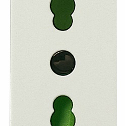 Presa 2P+T 16A P17/11 bianco standard italiano 250V uso domestico e industriale