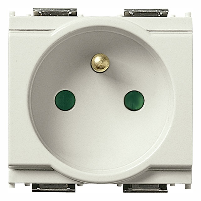 Presa SICURY 2P+T 16A francese bianco Idea 