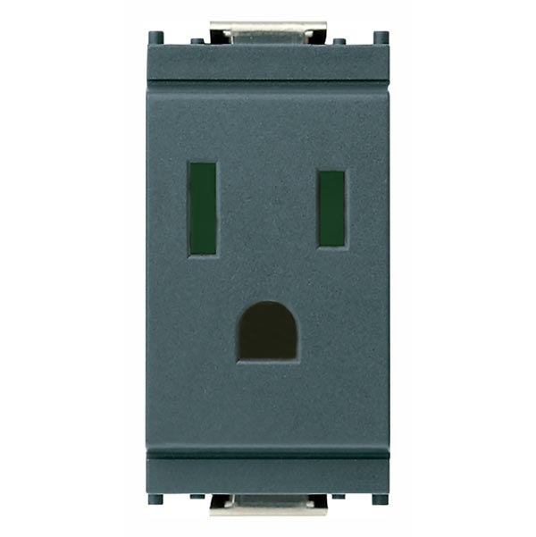 Presa SICURY 2P+T 15A USA+SASO grigio Idea 