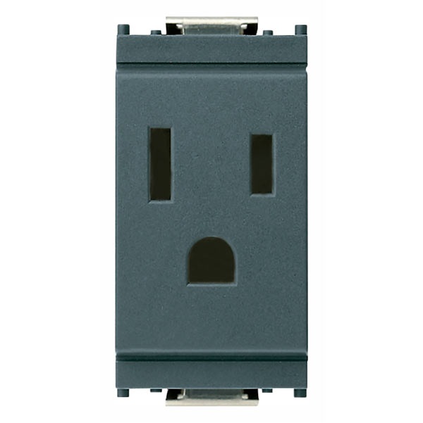 Presa 2P+T 15A USA+SASO grigio Idea 