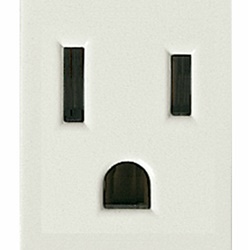 Presa 2P+T 15A 127V standard USA Arabia Saudita bianco
