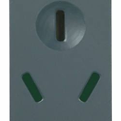 Presa SICURY 2P+T 10A 250V grigio standard cinese per uso elettrico domestico