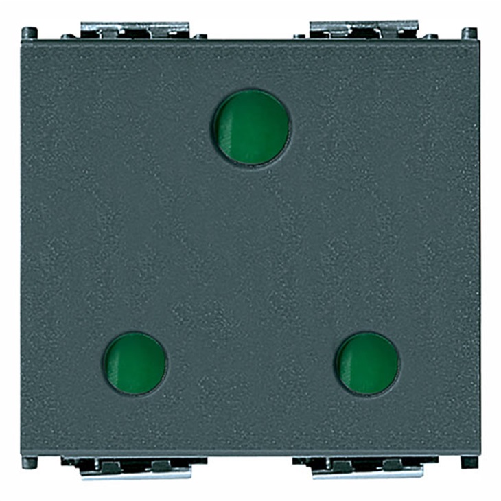 Presa SICURY 2P+T 16A inglese grigio Idea 