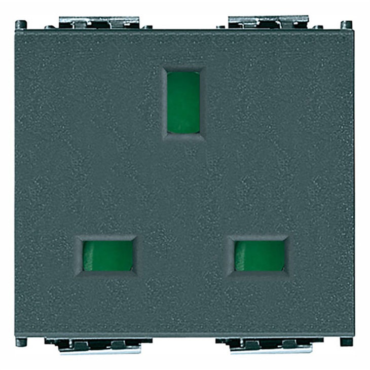 Presa SICURY 2P+T 13A inglese grigio Idea 