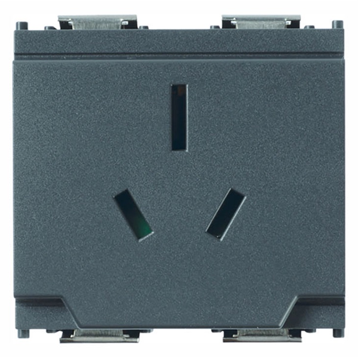 Presa SICURY 2P+T 15A Australia grigio Idea 