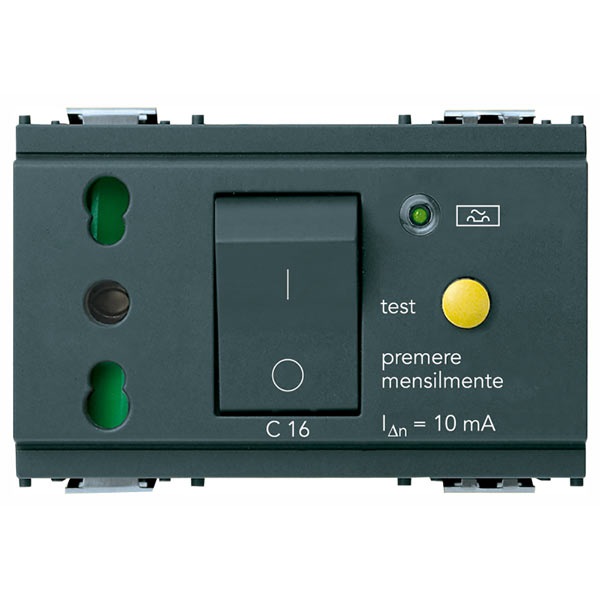 Presa 2P+T 16A P17/11 intb+MTDiff C16 g Idea
