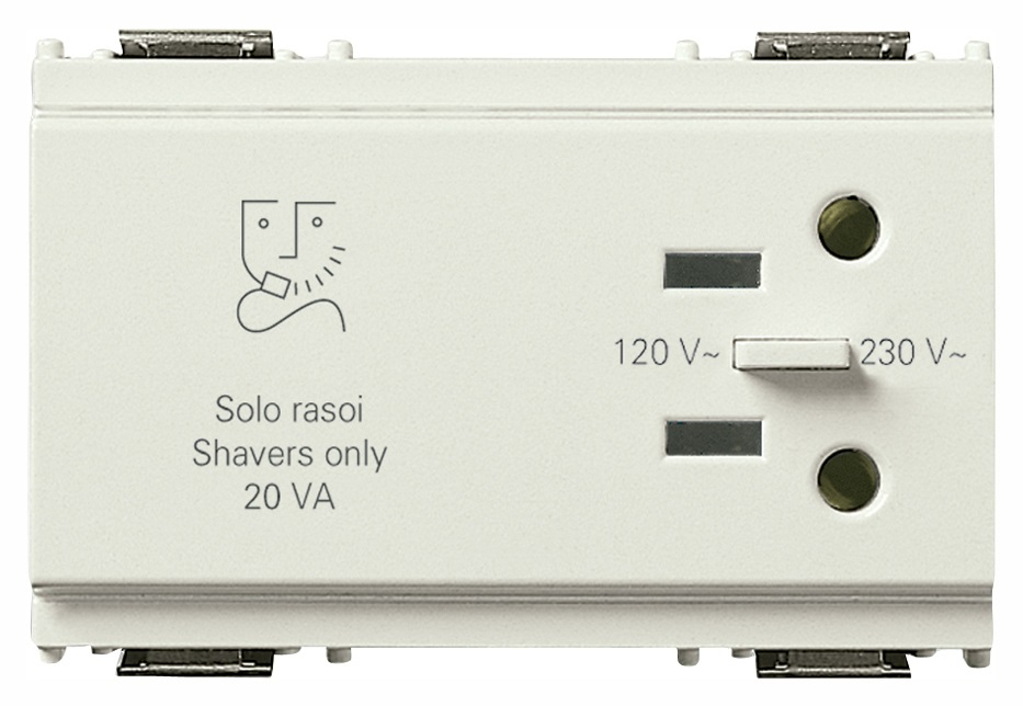 Presa per rasoio 230V bianco Idea 
