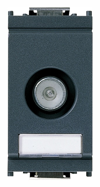 Presa coassiale TV-RD-SAT passante grigio Idea 