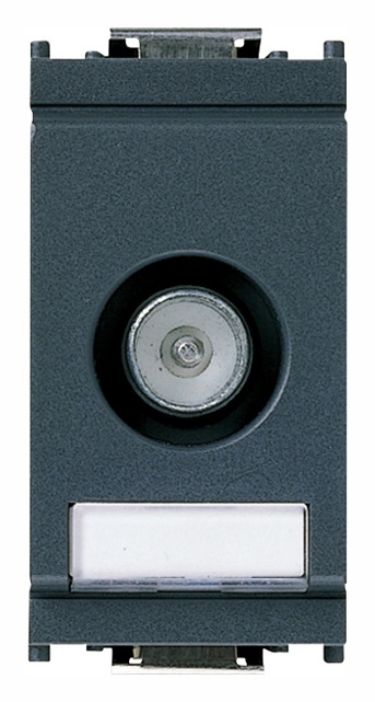 Presa coassiale TV-RD-SAT passante 5-2400 MHz attenuazione 10 dB grigio