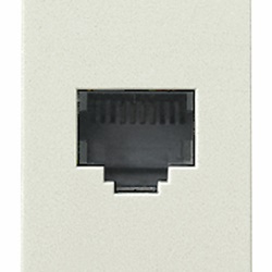 Presa RJ11 6/4 4 contatti morsetti a vite colore bianco per connessioni telefoniche