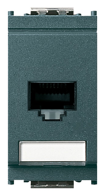 Presa RJ45 Netsafe Cat5e FTP 8 contatti morsetti 110 grigio cablaggio universale