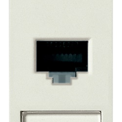 Presa RJ45 Netsafe Cat6 UTP 8 contatti morsetti incisione 110 bianco uso rete dati