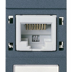Presa RJ45 R&M Cat5e UTP 8 contatti cablaggio universale T568A/B grigio