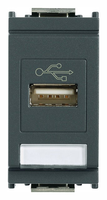 Presa USB standard grigio morsetti a vite per collegamenti elettrici