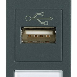 Presa USB standard grigio morsetti a vite per collegamenti elettrici