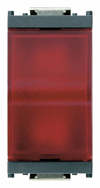Spia prismatica diffusore rosso grigio per lampada siluro ø 6,3x28/7x31 mm senza lampada